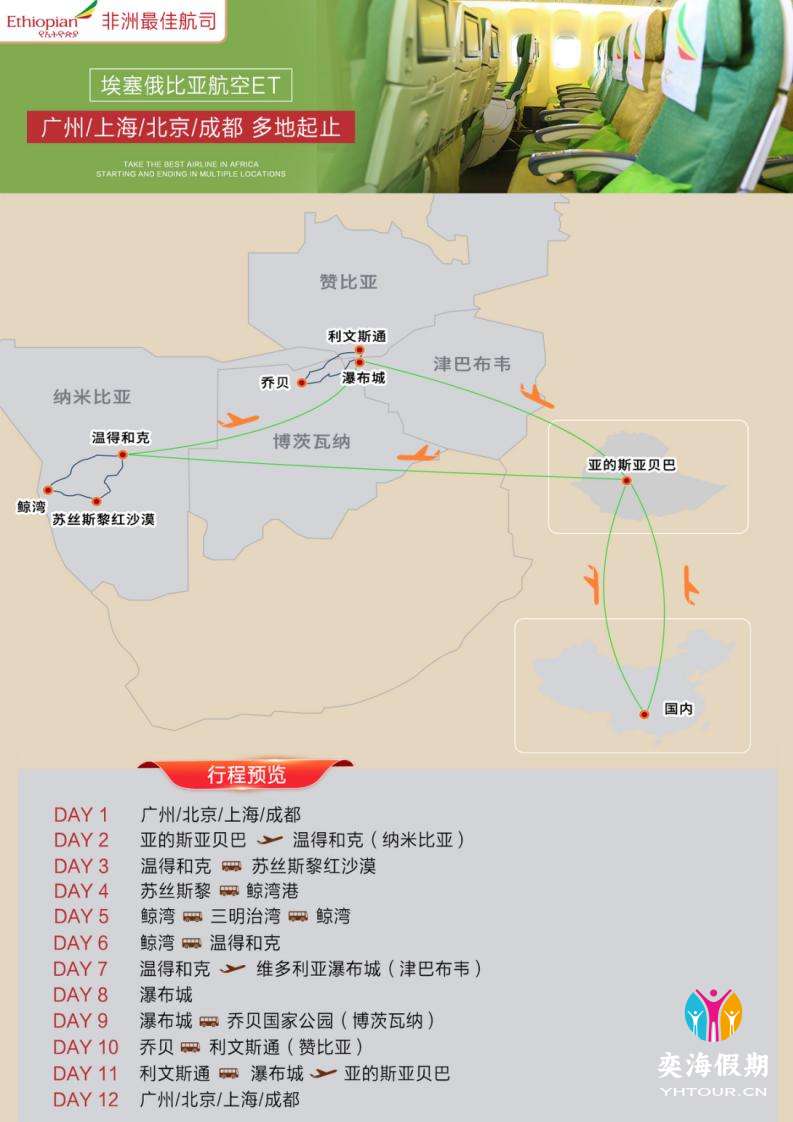 南部非洲4国12天（纳米比亚、津巴布韦、赞比亚、博茨瓦纳） - 奕海假期- 专注高品质纯玩旅游！